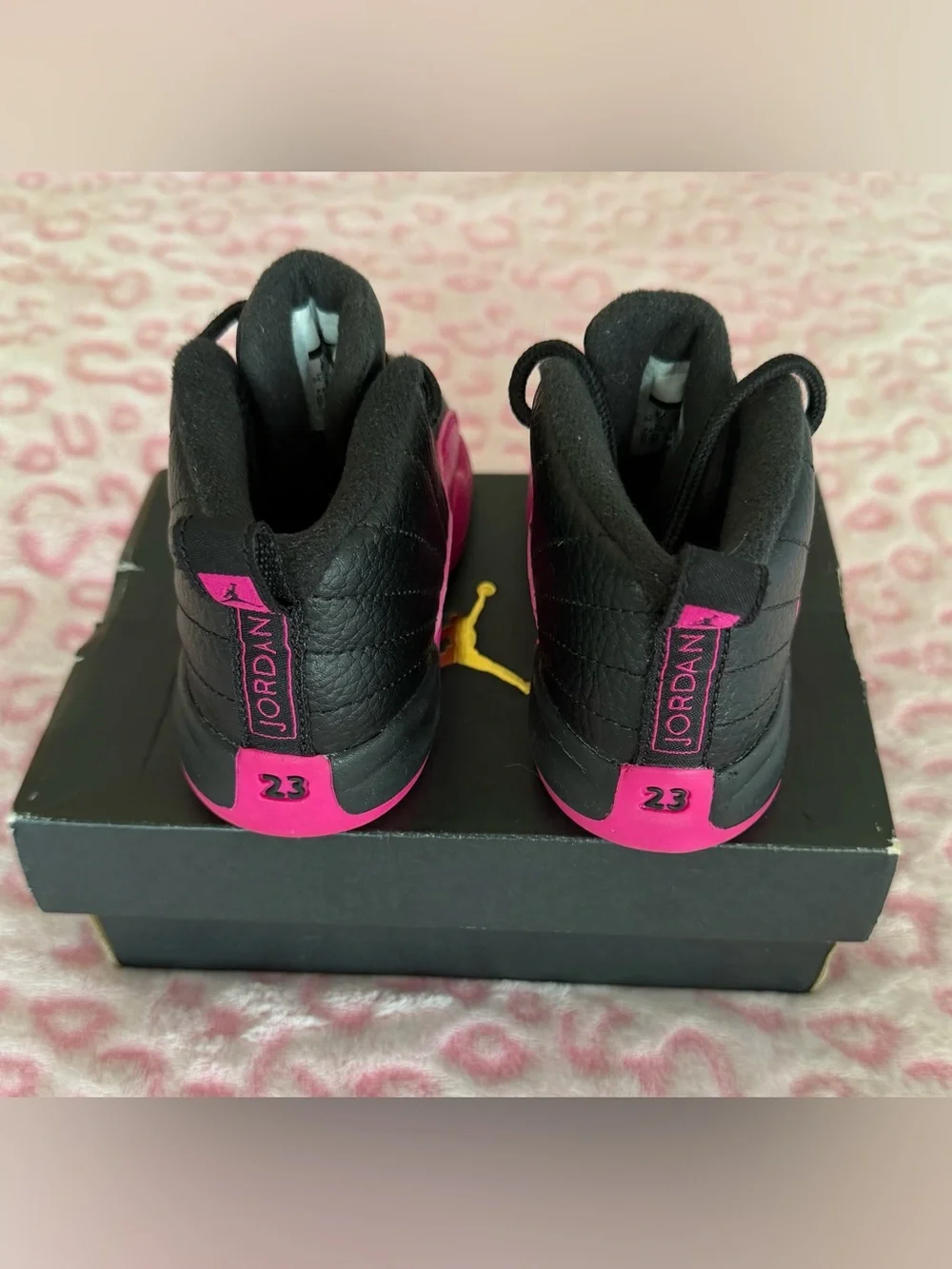Jordan 12 Retro In Deadly Pink Shoes  Size: 8 (Toddler)
